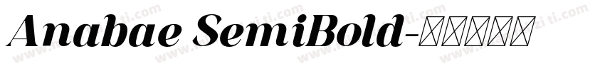 Anabae SemiBold字体转换